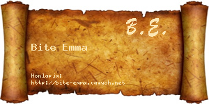 Bite Emma névjegykártya