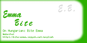 emma bite business card